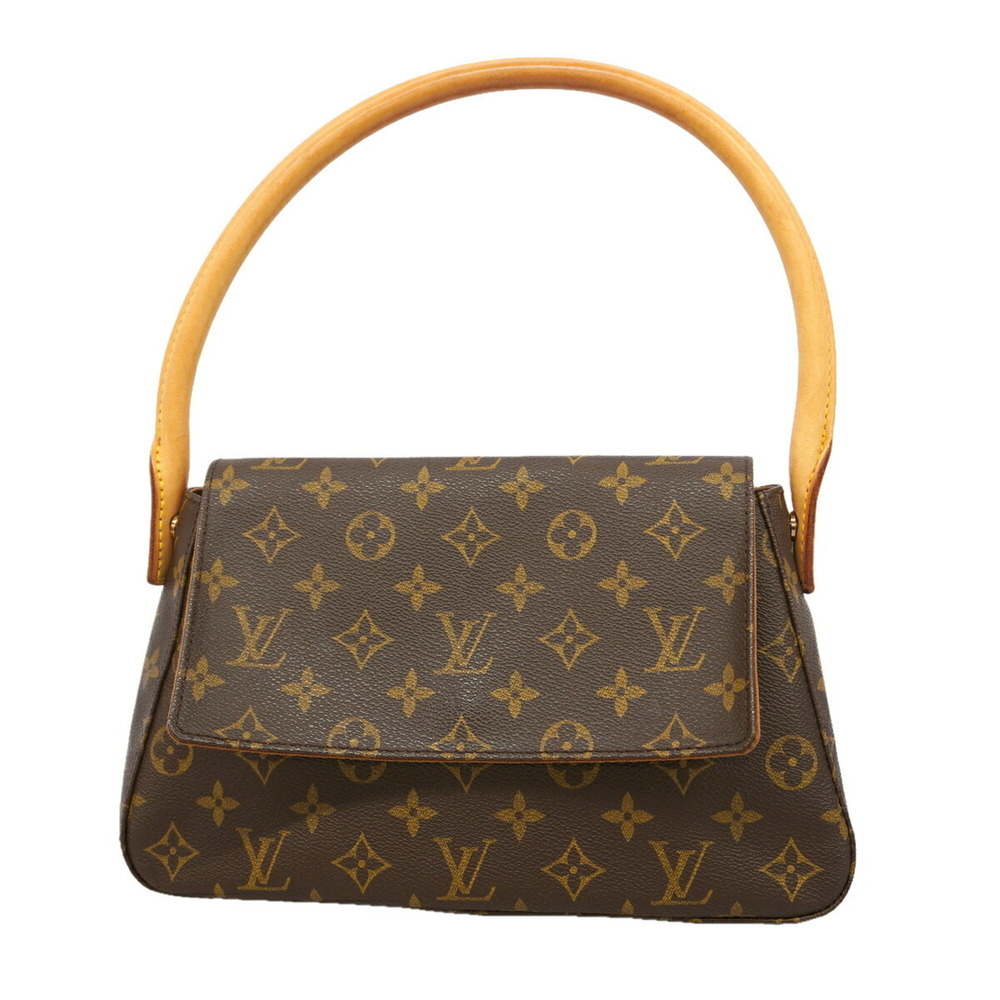 Louis Vuitton Monogram Mini Looping Shoulder Bag M51147 Brown Women's P3494559